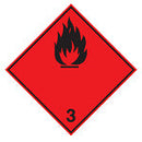Brady Adr 3A-297*297-B0859 Transport Sign - ADR 3A - Highly flammable liquid 258946