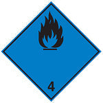 Brady Adr 4.3Rl-100*100-B7541 Transport Sign - ADR 4.3 - Flammable when wet 223578