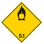 Brady Adr 5.1-297*297-B7525 Transport Sign - ADR 5.1 - Oxidizing Substance 258962