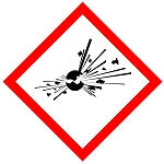 Brady Pic 1801-100*100-B7541-Rll GHS Symbol - Explosive 811679