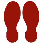 Brady Ts-514-Foot-Rd-10 ToughStripe Diecut Shapes (L's, T's, +'s, footprints and more) 104406