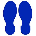 Brady Ts-514-Foot-Bl-10 ToughStripe Diecut Shapes (L's, T's, +'s, footprints and more) 104408