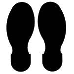 Brady Ts-514-Foot-Bk-10 ToughStripe Diecut Shapes (L's, T's, +'s, footprints and more) 104410