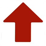 Brady TS-101.60X254.00-514-Aro-Rd-100 ToughStripe Diecut Shapes Red Arrow 101.6mm Wide 104424