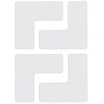 Brady TS-50.80-514-Cor-Wt-20 ToughStripe Diecut Shapes White Corner "L" Mark 50.8mm Wide 104435