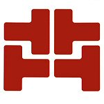 Brady TS-50.80-514-Div-Rd-20 ToughStripe Diecut Shapes Red Divider "T" Mark 50.8mm Wide 104436