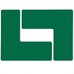 Brady Ts-76.20-514-Cor-Gr-20 ToughStripe Diecut Shapes (L's, T's, +'s, footprints and more) 104443
