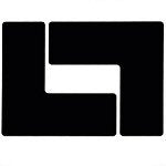 Brady Ts-76.20-514-Cor-Bk-20 ToughStripe Diecut Shapes (L's, T's, +'s, footprints and more) 104446
