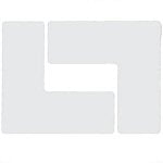 Brady Ts-76.20-514-Cor-Wt-20 ToughStripe Diecut Shapes (L's, T's, +'s, footprints and more) 104447