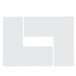 Brady TS-101.60-514-Cor-Wt-20 ToughStripe Diecut Shapes White Corner "L" Mark 101.6mm Wide 104459