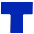 Brady TS-101.60-514-Div-Bl-20 ToughStripe Diecut Shapes Blue Divider "T" Mark 101.6mm Wide 104462