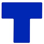 Brady TS-101.60-514-Div-Bl-20 ToughStripe Diecut Shapes Blue Divider "T" Mark 101.6mm Wide 104462
