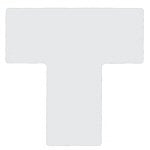 Brady TS-101.60-514-Div-Wt-20 ToughStripe Diecut Shapes White Divider "T" Mark 101.6mm Wide 104465
