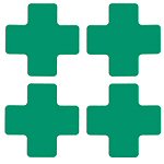 Brady TS-50.80-514-Cen-Gn-20 ToughStripe Diecut Shapes Green Centre "+" Mark 50.8mm Wide 104467