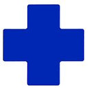 Brady TS-101.60-514-Cen-Bl-20 ToughStripe Diecut Shapes Blue Centre "+" Mark 101.6mm Wide 104480