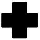 Brady TS-101.60-514-Cen-Bk-20 ToughStripe Diecut Shapes Black Centre "+" Mark 101.6mm Wide 104482