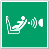Brady Pic E014-318X318-Bipvc-Crd/1 ISO Safety Sign - Child seat presence and orientation dectection system (CPOD) 831202