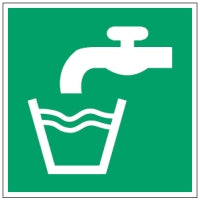 Brady Pic E015-318X318-Vpvc-Crd/1 ISO Safety Sign - Drinking water 831287