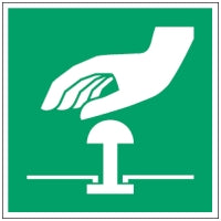 Brady Pic E020-300X300-Pe-Crd/1 ISO 7010 signs - Emergency stop button 831294
