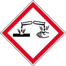 Brady Pic 1808-100*100-B7541-Rll-C GHS Symbol - Corrosive 814030