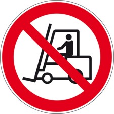 Brady Pic 206-Dia 500-B7538 Floor Safety Sign - Prohibition Sign 223656