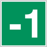 Brady Pic 373-(-1)-148*148-B7541 Evacuation signboard – Level -1 250455