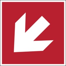 Brady Pic A045R-100X100-Al-Crd/1 ISO Safety Sign - Direction arrow  45° (90° increments), safe condition 830836