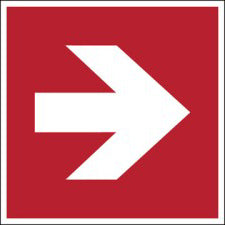 Brady Pic A090R-200X200-Pe-Crd/1 ISO Safety Sign - Direction arrow (90° increments), safe condition 830796