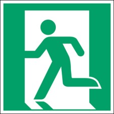 Brady Pic E001-200X200-Pp-Crd/1 ISO Safety Sign - Emergency exit (left) 814273