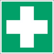 Brady Pic E003-203X203-Bipvc-Crd/1 ISO 7010 Sign - First aid 814613