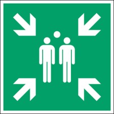 Brady Pic E007-400X400-Pp-Crd/1 ISO 7010 Sign - Evacuation assembly point 814927