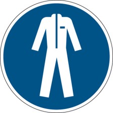 Brady M/M010/Nt/Twm-Dia315-1 ISO Safety Sign - Wear protective clothing 199526