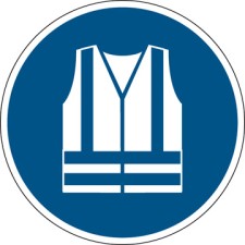 Brady M/M015/Nt/Twm-Dia315-1 ISO Safety Sign - Wear high visibility clothing 199634