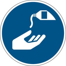 Brady M/M022/Nt/Tm-Dia100-1 ISO Safety Sign - Use barrier cream 199115