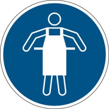 Brady M/M026/Nt/Tm-Dia200-1 ISO Safety Sign - Use protective apron 199170