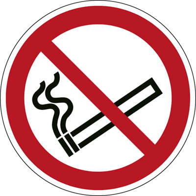 Brady P/P002/Nt/Twm-Dia315-1 ISO Safety Sign - No Smoking 233775