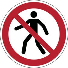 Brady P/P004/Nt/Twm-Dia100-1 ISO Safety Sign - No thoroughfare 233827