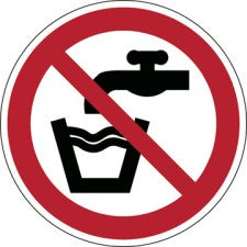 Brady P/P005/Nt/Tw-Dia200-1 ISO Safety Sign - Not drinking water 234789