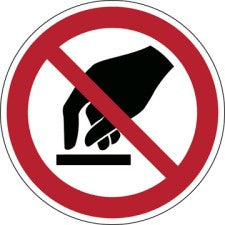 Brady P/P010/Nt/Twm-Dia100-1 ISO Safety Sign - Do not touch 233908