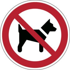 Brady P/P021/Nt/Twm-Dia315-1 ISO Safety Sign - No dogs 234240