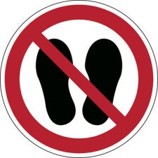 Brady P/P024/Nt/Twm-Dia100-1 ISO Safety Sign - Do not walk or stand here 234440