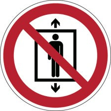 Brady P/P027/Nt/Tw-Dia100-1 ISO Safety Sign - Do not use this lift for people 235295