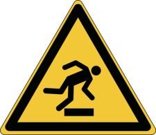 Brady W/W007/Nt/Tw-Tri200-1 ISO Safety Sign - Warning; Floor level obstacle 235667