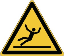 Brady W/W011/Nt/Tw-Tri100-1 ISO Safety Sign - Warning; slippery surface 235747