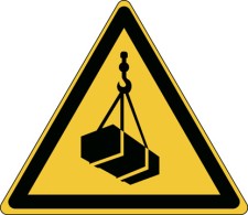 Brady Pic W015-Tri 200-Pp-Crd/1 ISO 7010 Sign - Warning, Overhead load 828544