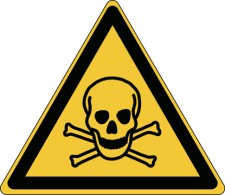 Brady W/W016/Nt/Twm-Tri315-1 ISO Safety Sign - Warning; Toxic material 236851