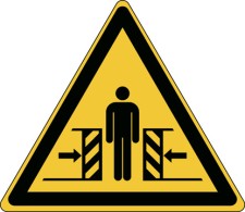Brady W/W019/Nt/Twm-Tri200-1 ISO Safety Sign - Warning; Crushing 236969