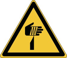 Brady W/W022/Nt/Twm-Tri100-1 ISO Safety Sign - Warning; Sharp elements 237076