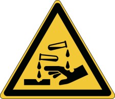 Brady W/W023/Nt/Twm-Tri100-1 ISO Safety Sign - Warning; Corrosive substance 237107