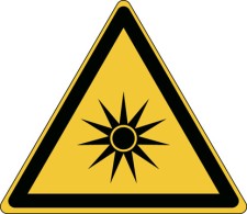 Brady W/W027/Nt/Twm-Tri315-1 ISO Safety Sign - Warning; Optical radiation 237282